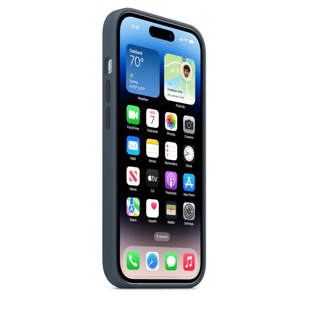 Apple iPhone 14 Pro Max Silicone Case with MagSafe - Storm Blue - Image 6