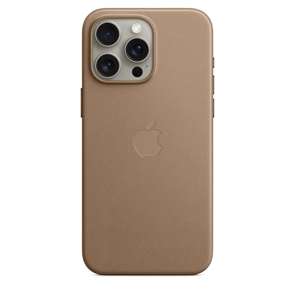 Apple iPhone 15 Pro FineWoven Case with MagSafe - Taupe - Image 2