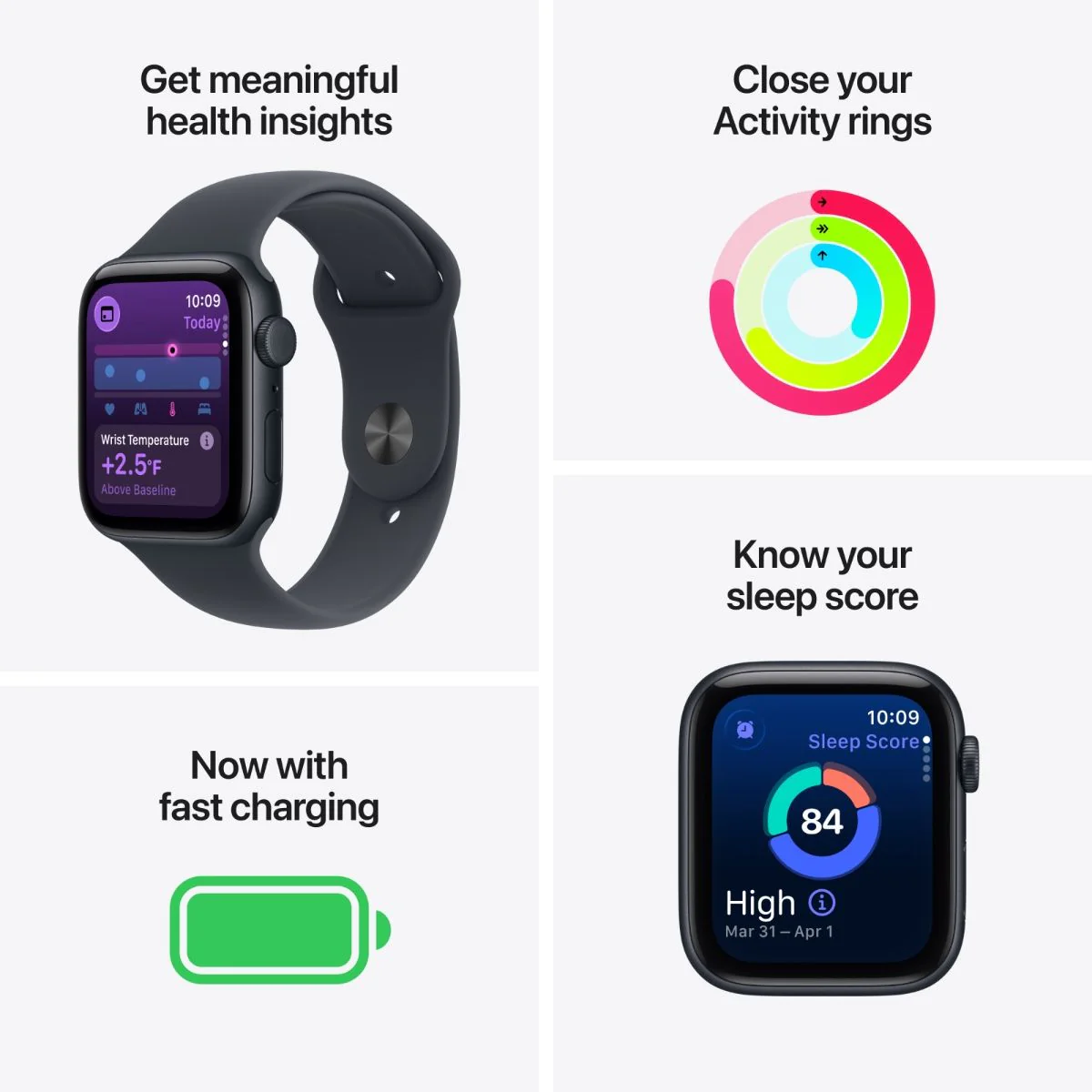 Apple Watch SE 3 40MM Starlight Aluminium Case with Starlight Sport Band - Image 3