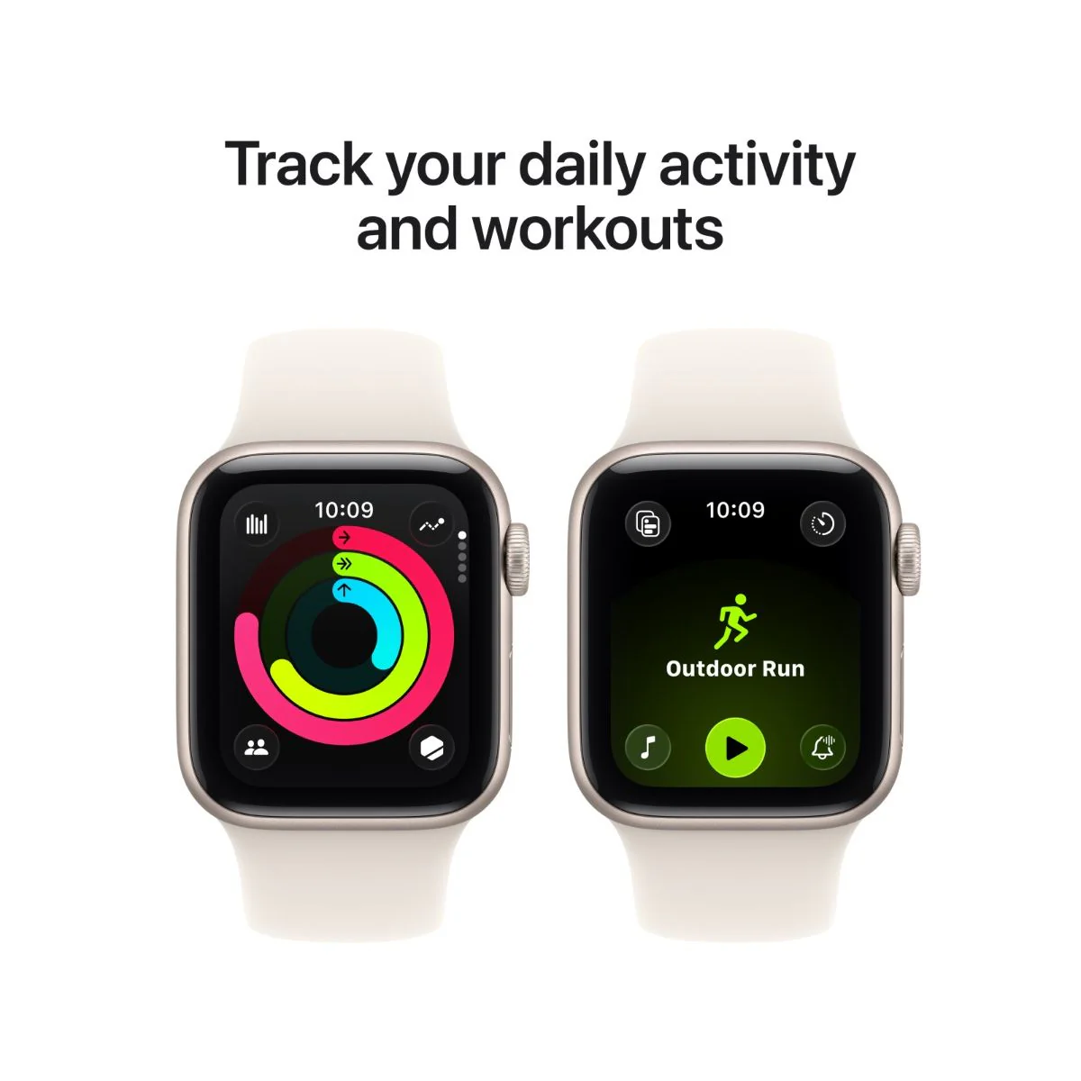 Apple Watch SE 3 40MM Starlight Aluminium Case with Starlight Sport Band - Image 6
