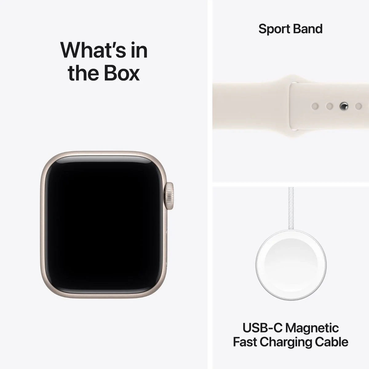 Apple Watch SE 3 40MM Starlight Aluminium Case with Starlight Sport Band - Image 9