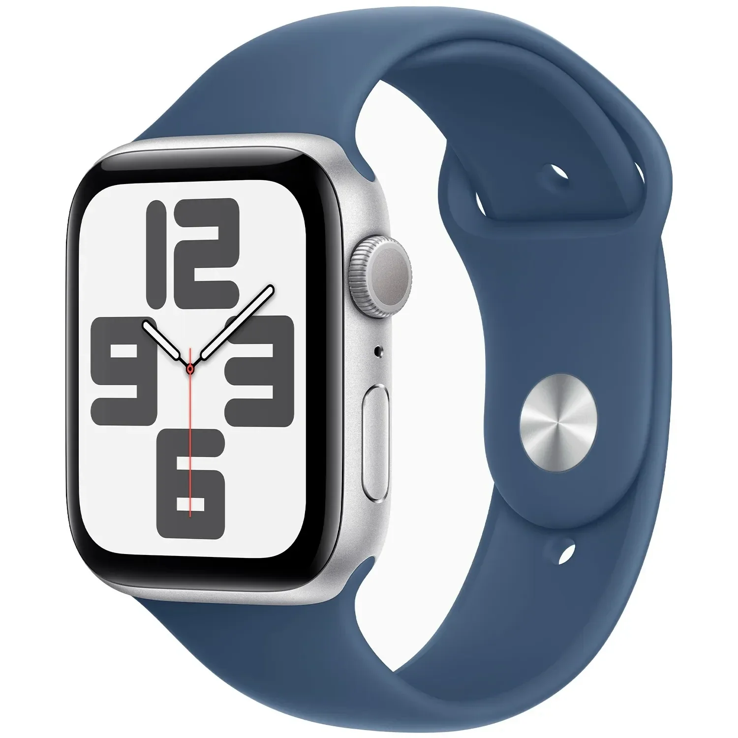 Apple Watch SE GPS 44mm Silver Aluminium Case with With Blue Sport Band - Image 2