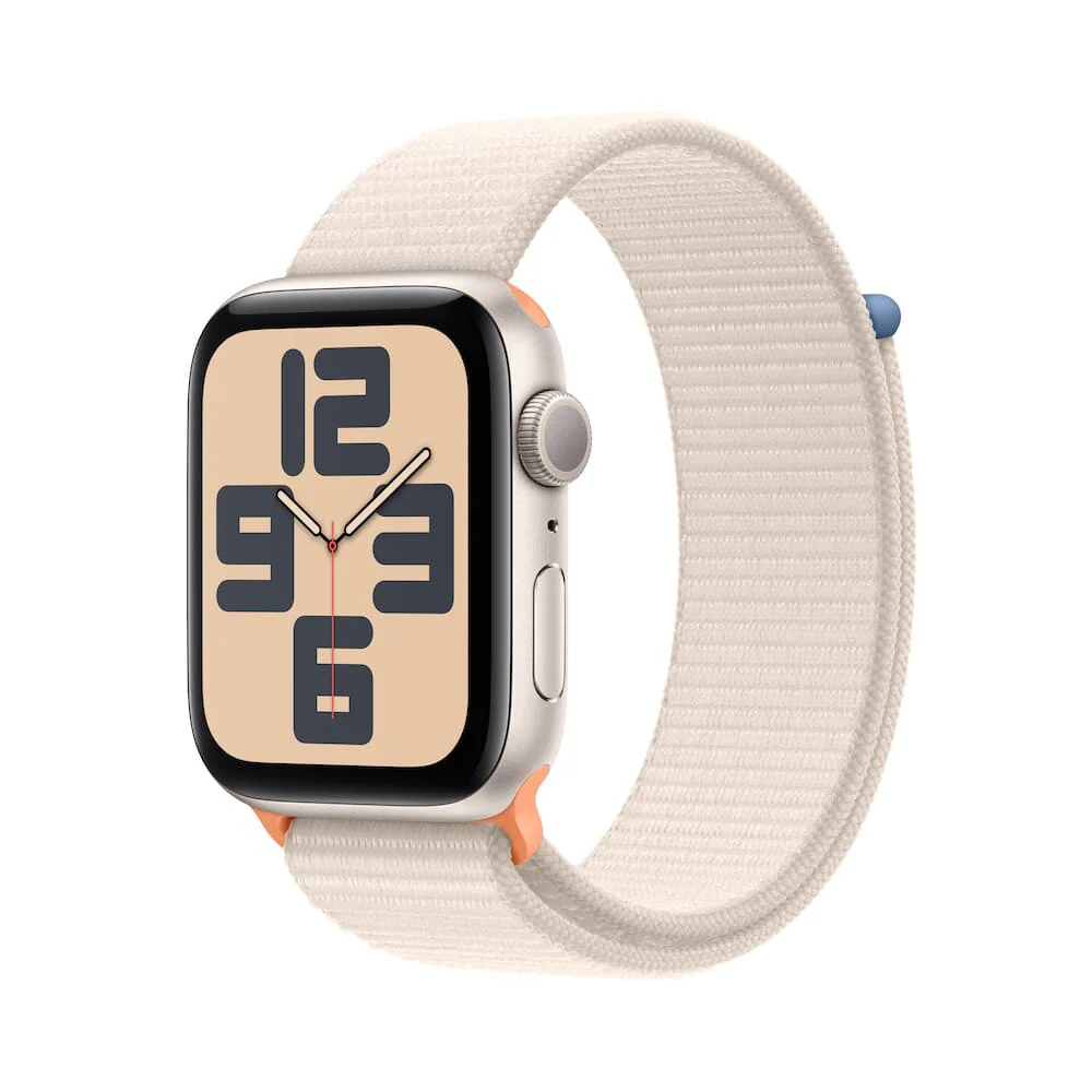 Apple Watch SE GPS 44mm Starlight Aluminium Case with Starlight Sport Loop