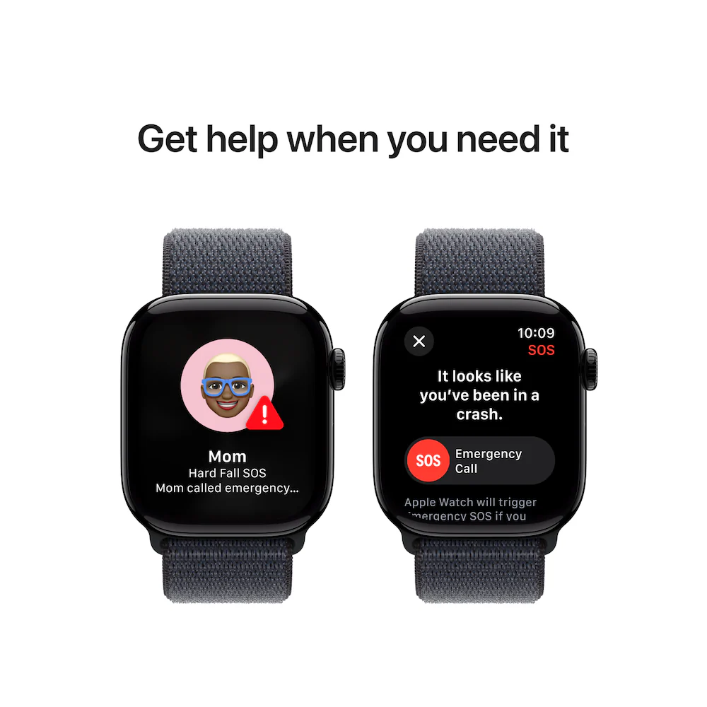 Apple Watch Series 10 42mm Jet Black Aluminium Case with Ink Sport Loop - Image 6