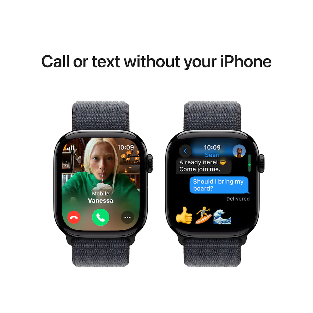 Apple Watch Series 10 42mm Jet Black Aluminium Case with Ink Sport Loop - Image 7