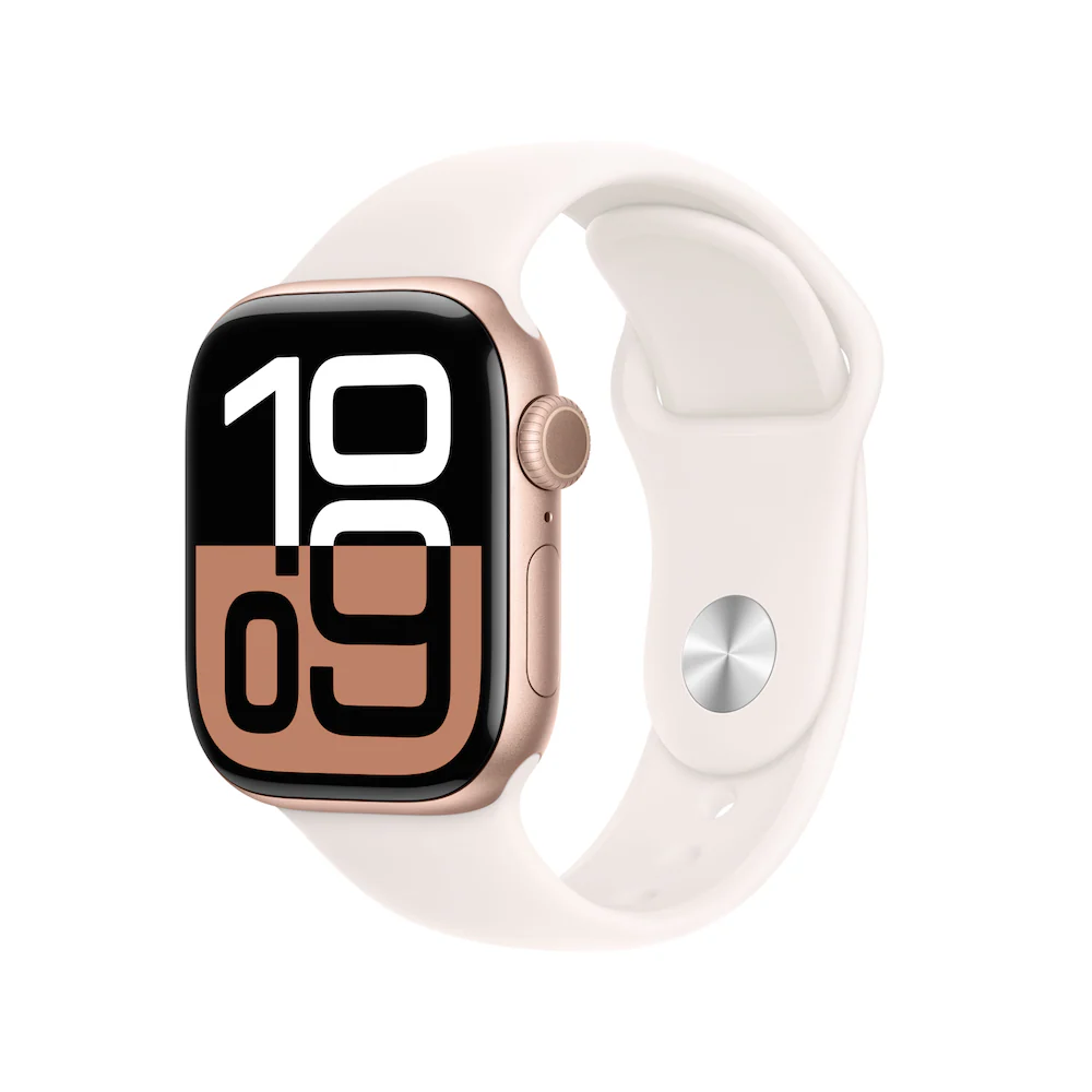 Apple Watch Series 10 42mm Rose Gold Aluminium Case with Light Blush Sport Band