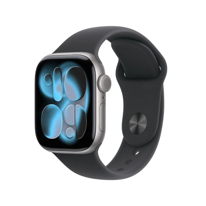 Apple Watch Series 11 46MM Space Grey Aluminium Case with Black Sport Band - Image 9