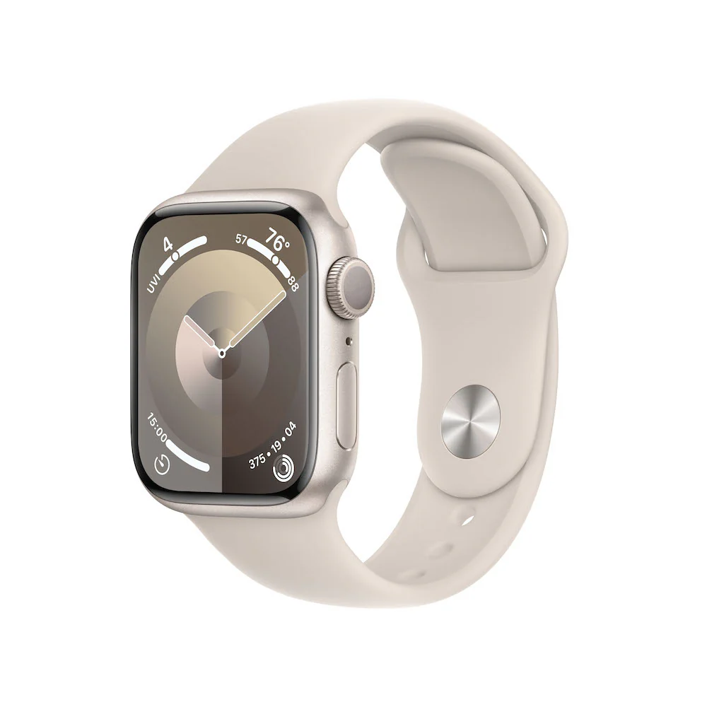 Apple Watch Series 9 GPS 41mm Starlight Aluminium Case with Starlight Sport Band