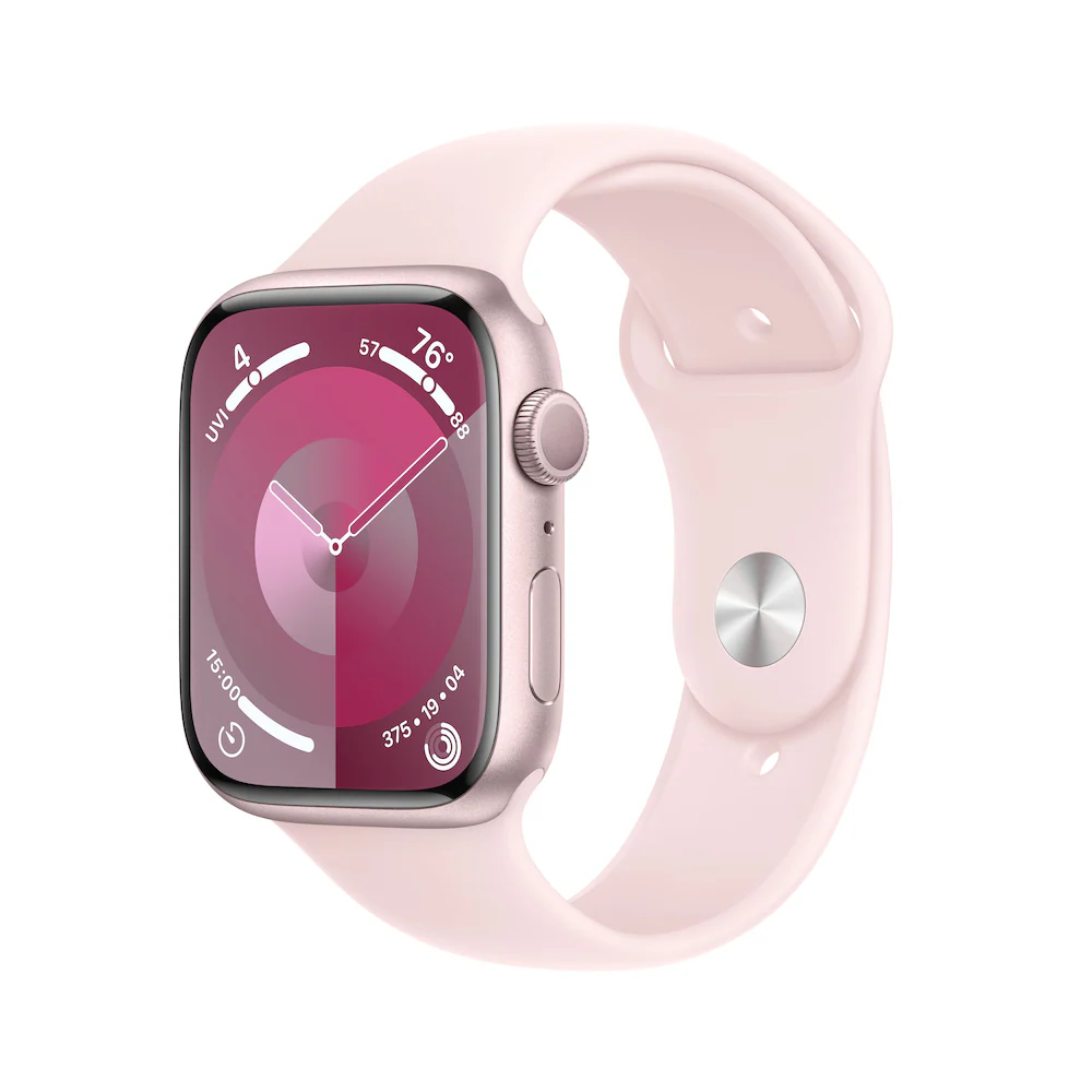Apple Watch Series 9 GPS 45mm Pink Aluminium Case with Light Pink Sport Band