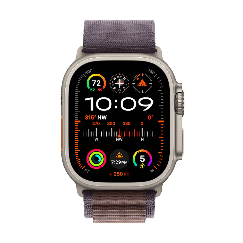 Apple Watch Ultra 2 Titanium Case with Alpine Loop - Indigo - Image 2