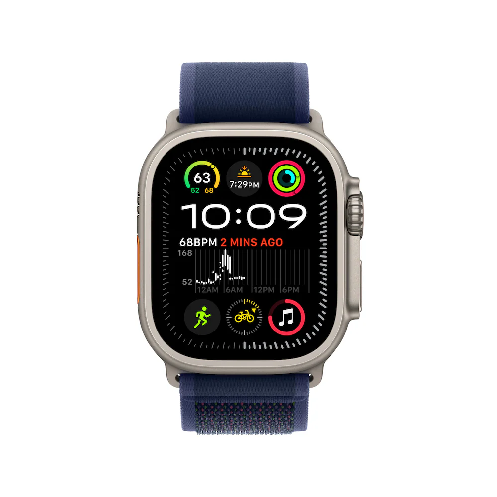 Apple Watch Ultra 2 Titanium Case with Blue Trail Loop - Image 2