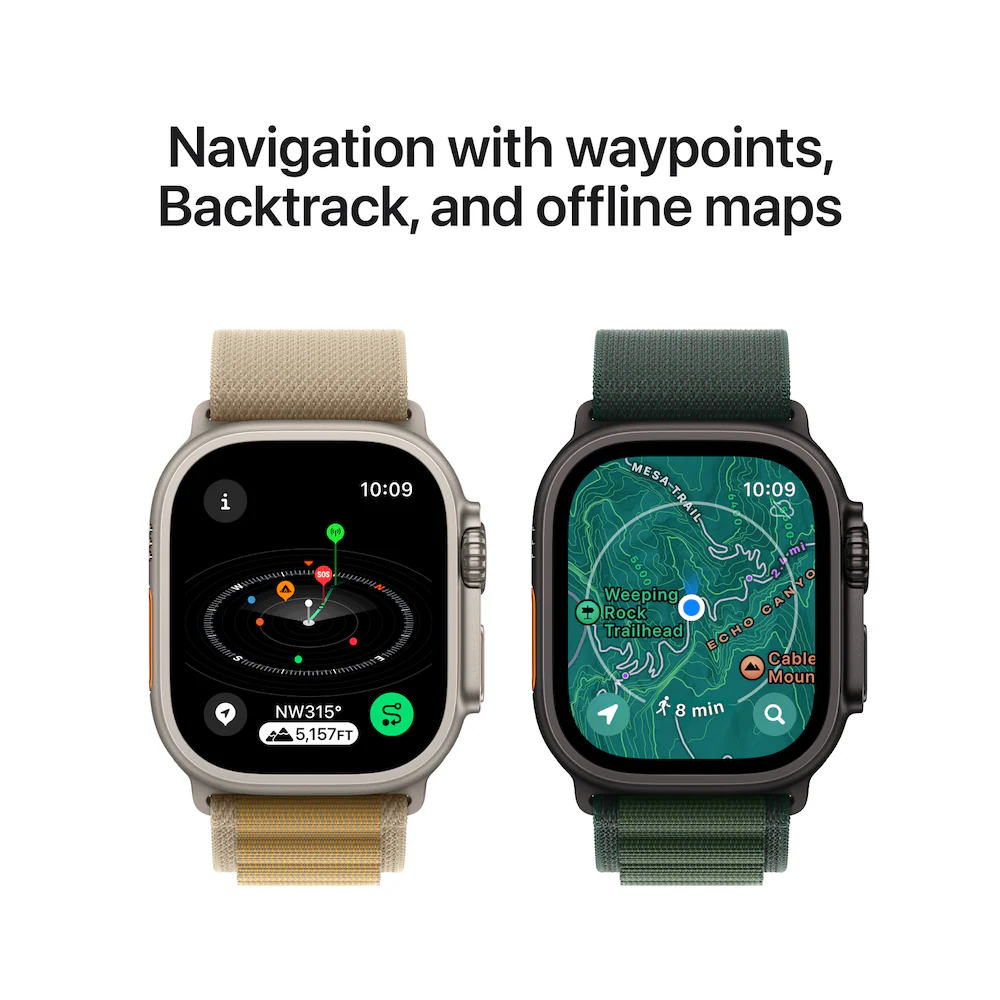 Apple Watch Ultra 2 Titanium Case with Blue Trail Loop - Image 6