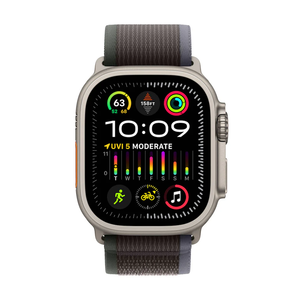Apple Watch Ultra 2 Titanium Case with Trail Loop - Blue/Black - Image 2