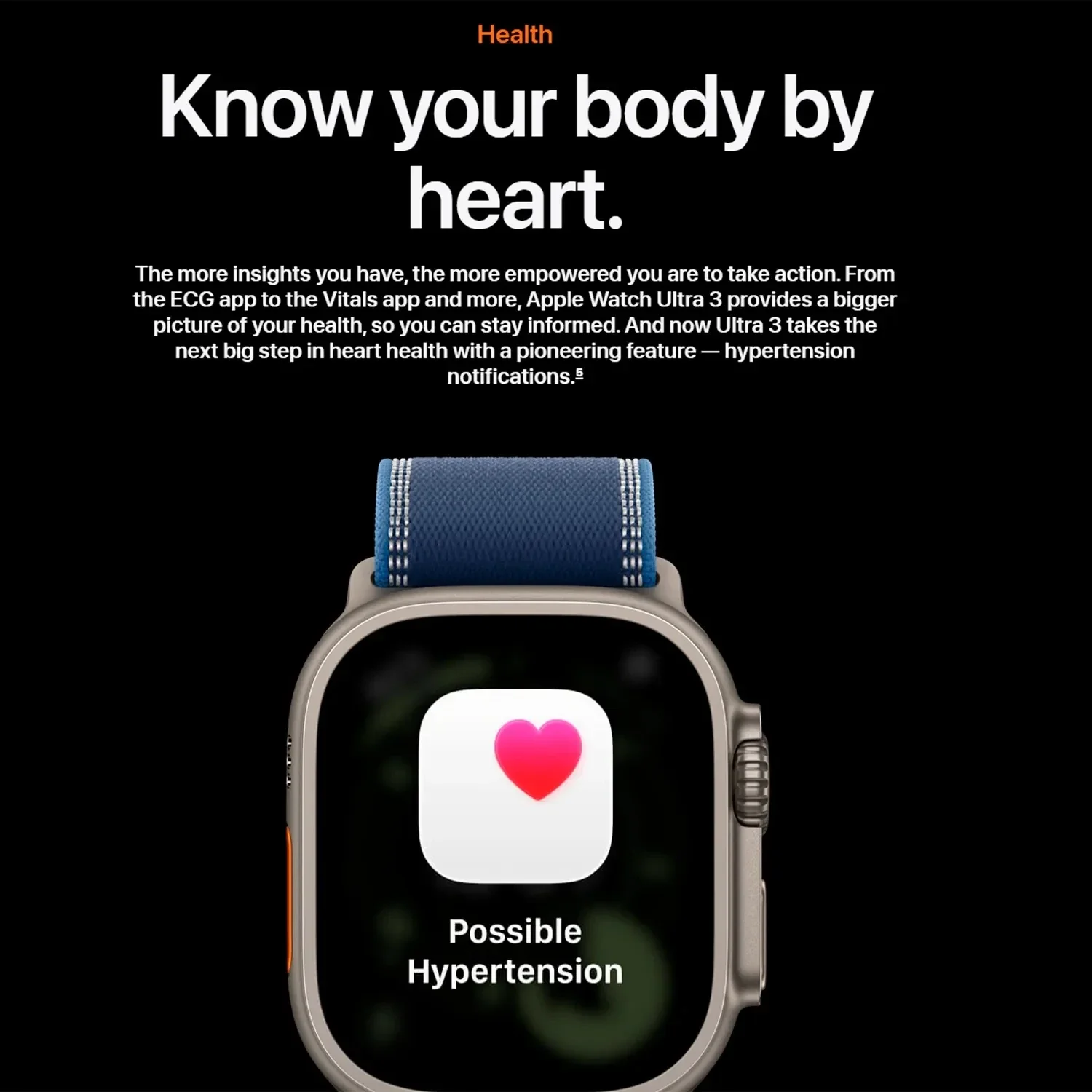 Apple Watch Ultra 3 Black Titanium with Black Charcola Trail Loop - Image 3