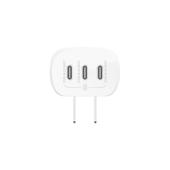 Belkin 67W Triple USB-C Ports PD Wall Charger with PPS (25W+20W+20W) - Image 3