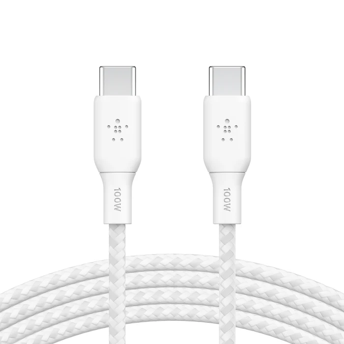 Belkin Boost Charge Braided USB-C to USB-C Cable 100W PD (2m) - Image 2