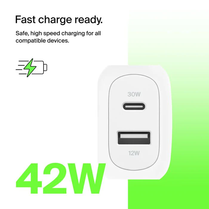 Belkin BoostCharge Dual Wall Charger 42W - Image 3