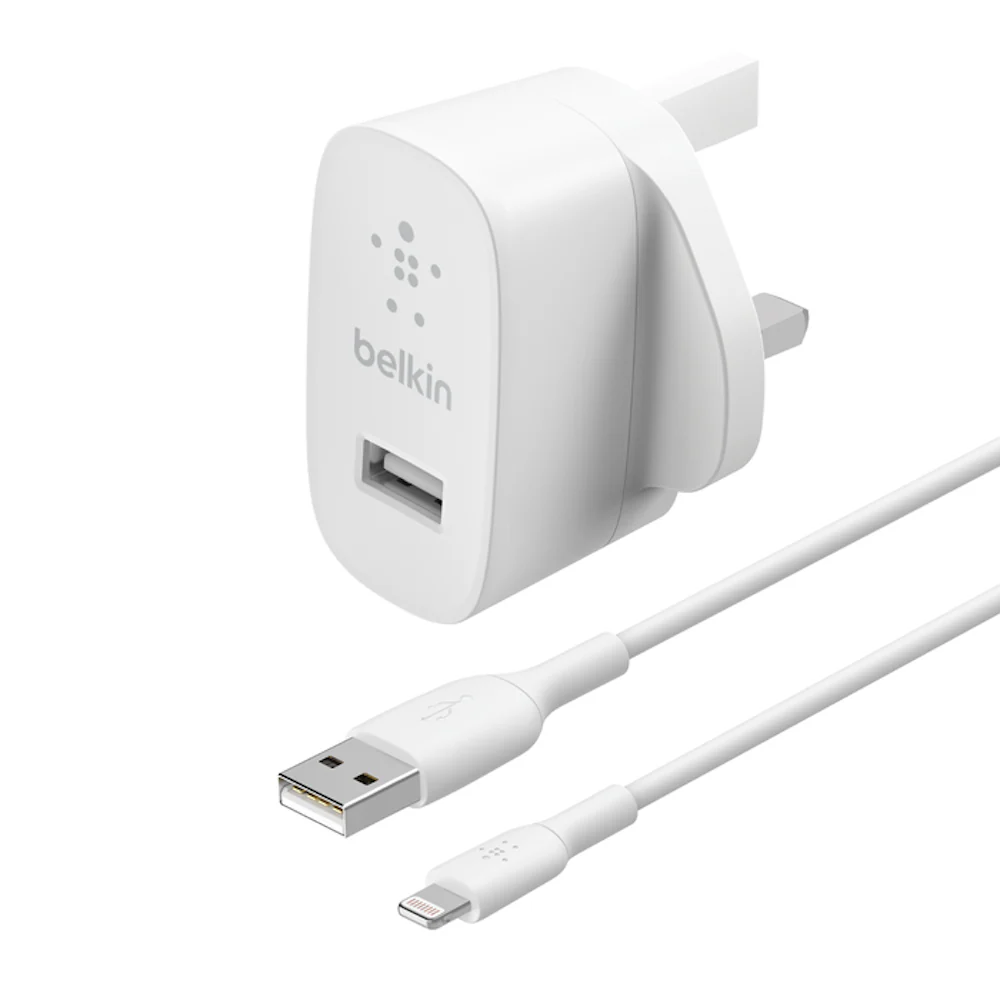 Belkin USB-A Wall Charger 12W + USB-A To Lightning Cable