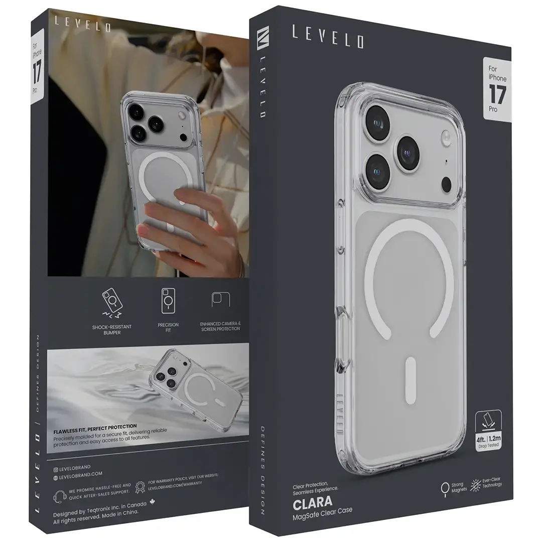 Levelo Clara MagSafe Clear Case for iPhone 17 Pro Max Transparent - Image 4