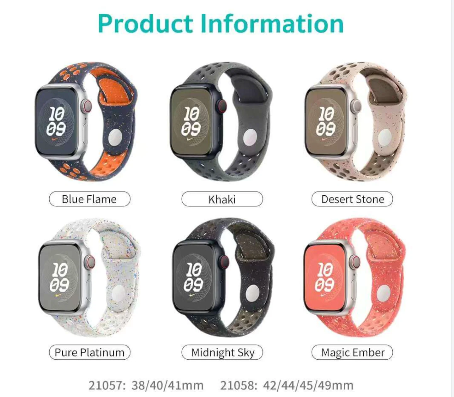Coteci Magic Ember Liquid Silicone Sport Watch Band 38/40/41mm - Image 8