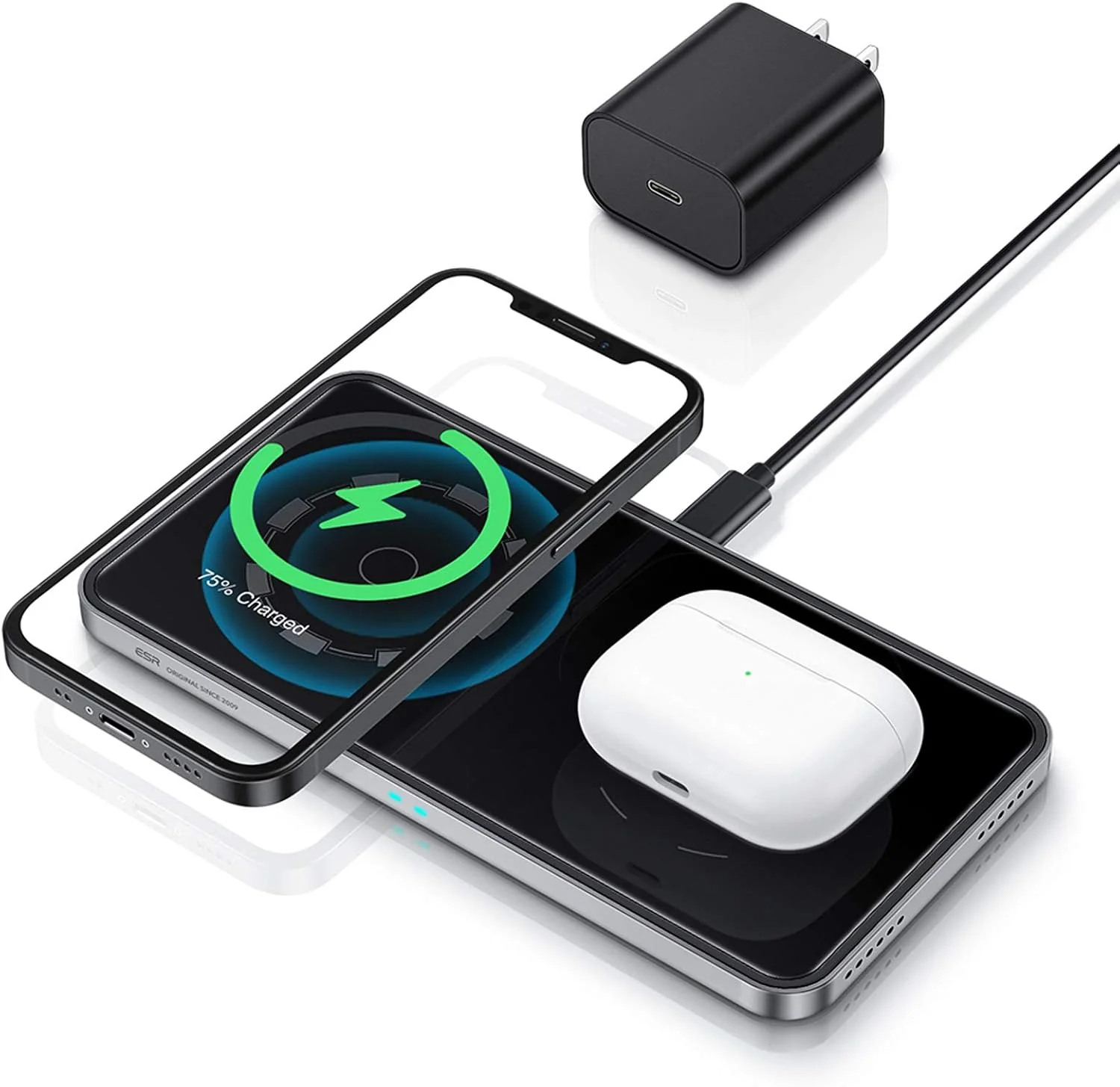 ESR HaloLock 2-in-1 Magnetic Wireless Charging Station - Image 5