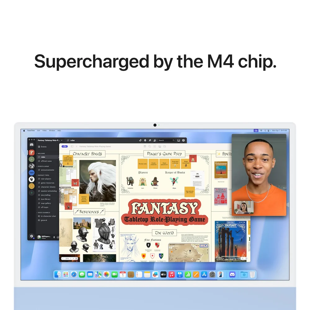 iMac with Retina 4.5K display | Apple M4 Chip | 8- Core CPU | 8-Core GPU | 16GB | 256GB - Image 6