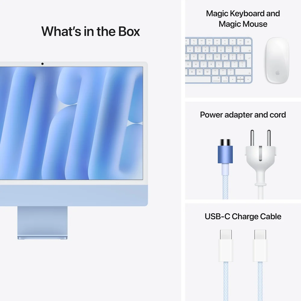 iMac with Retina 4.5K display | Apple M4 Chip | 8- Core CPU | 8-Core GPU | 16GB | 256GB - Image 9
