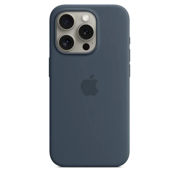 iPhone 15 Pro Silicone Case with MagSafe - Storm Blue