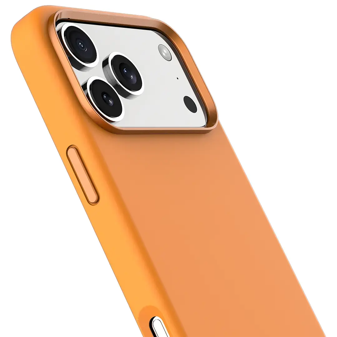 Levelo Iris Magsafe Liquid Silicone Case for 17 Pro Max Orange - Image 3
