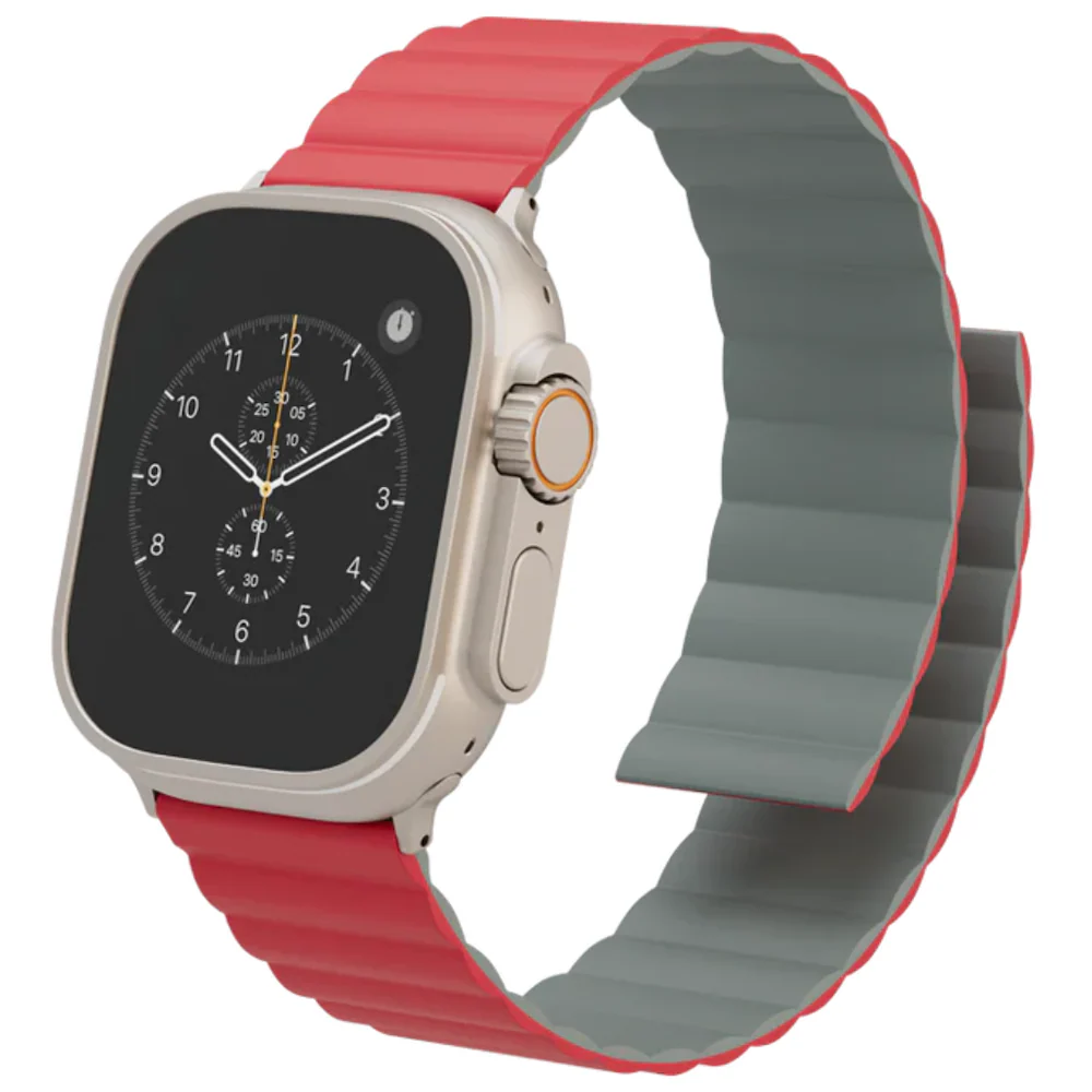 LevelO Cosmo Apple Watch Strap - Red/Gray