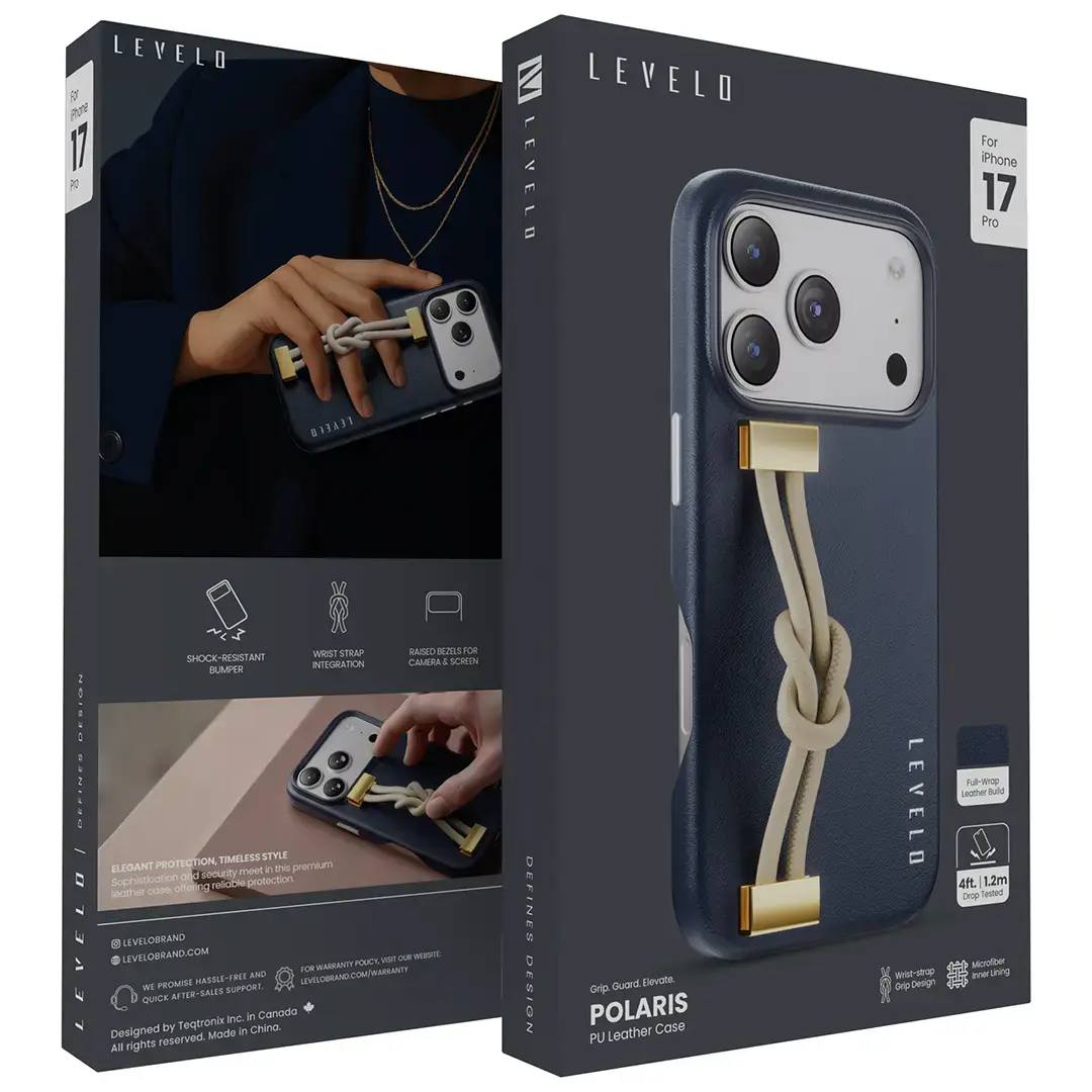 Levelo Polaris PU Leather Case for iPhone Pro Max - Image 2
