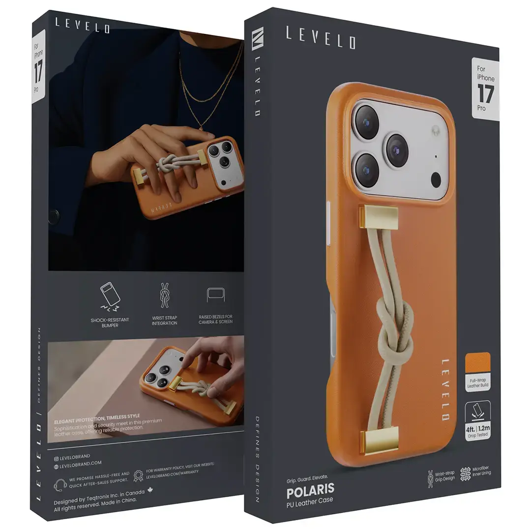 Levelo Polaris PU Leather Case for iPhone Pro Max - Image 5