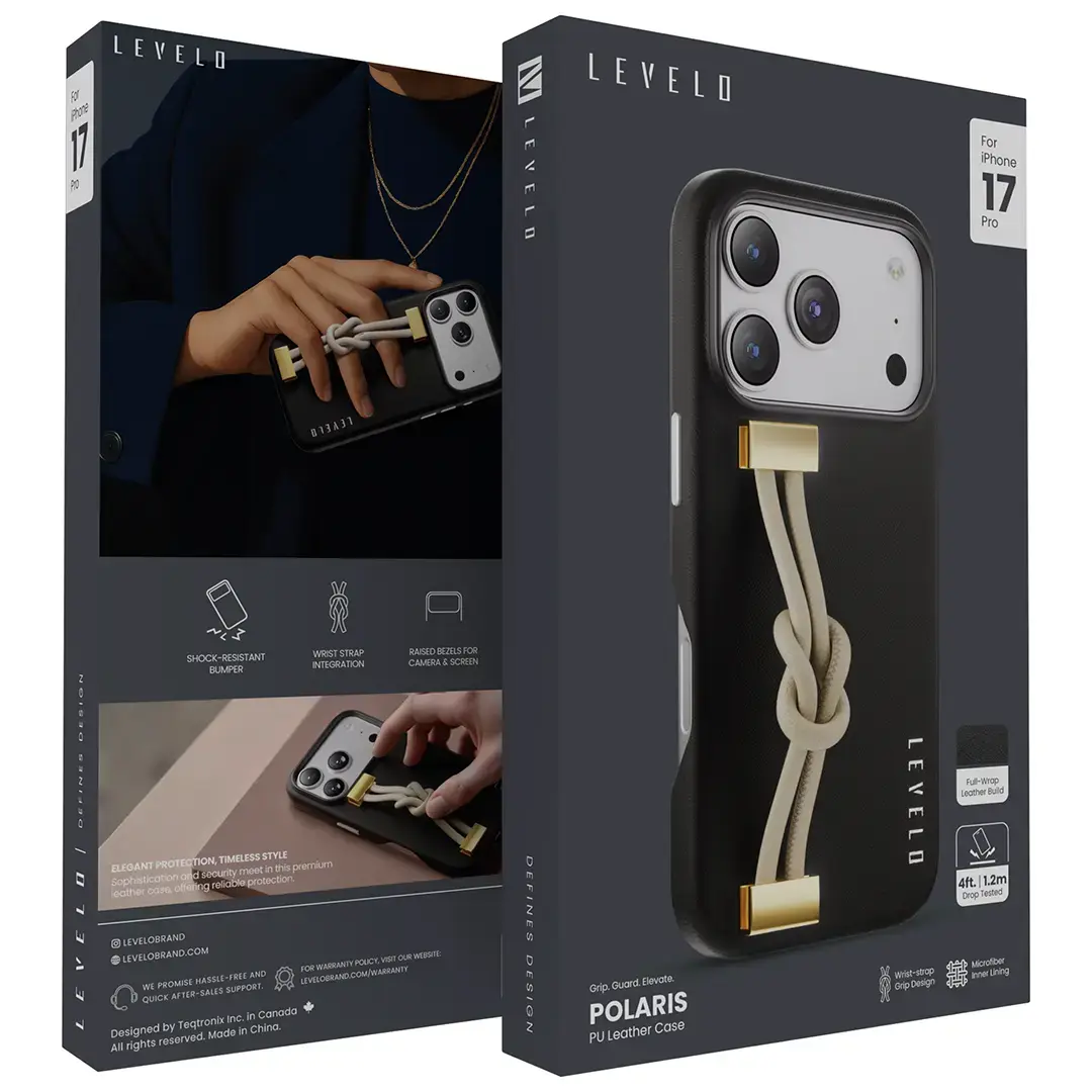 Levelo Polaris PU Leather Case for iPhone Pro Max - Image 8