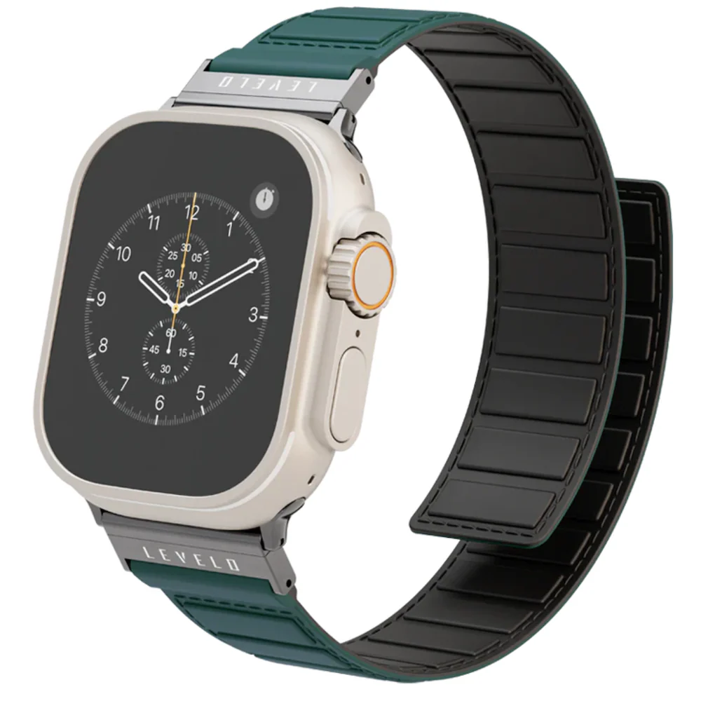 LevelO Vogue Apple Watch Strap - Black/Green