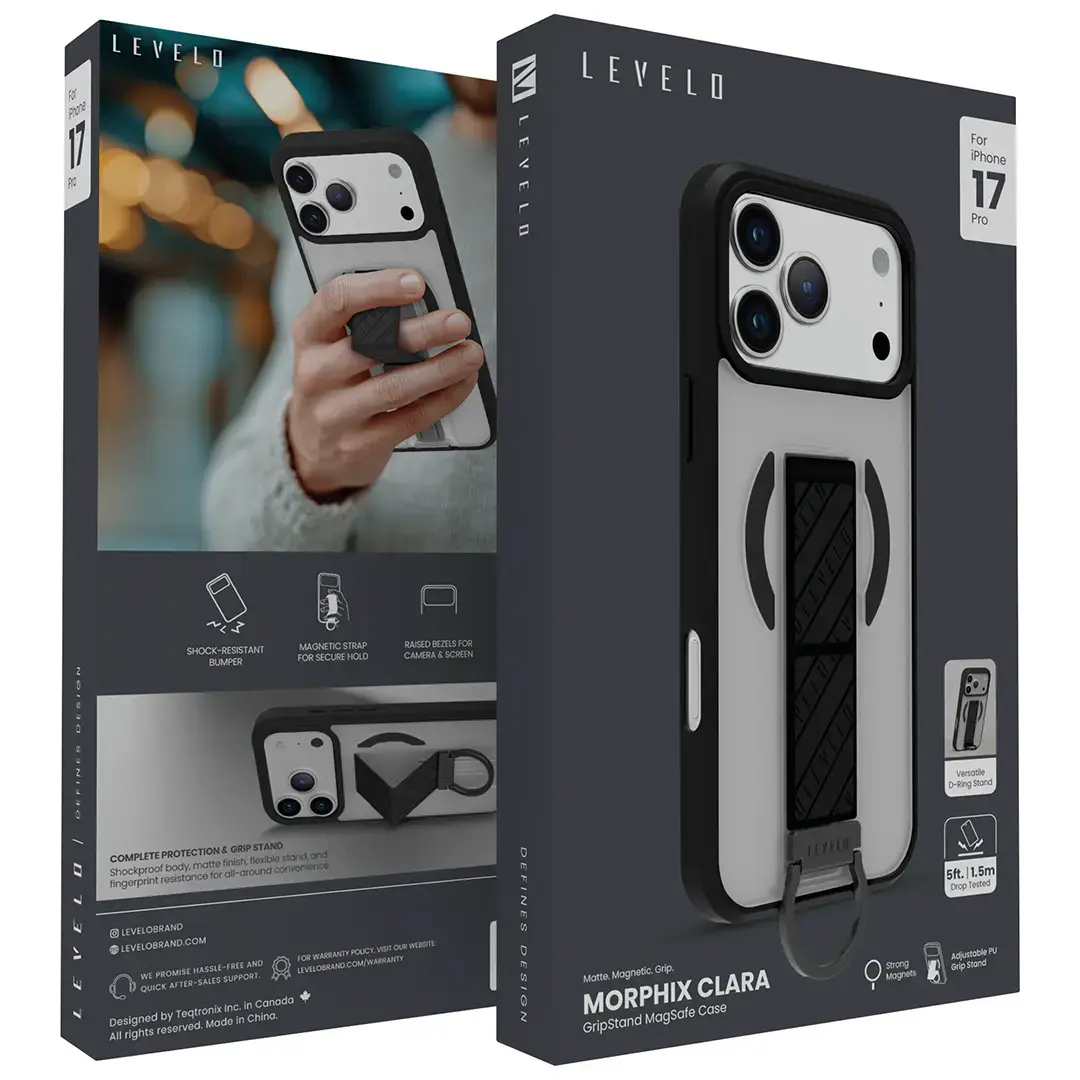 Morphix Clara Grip case for iPhone 17 Pro Max Black - Image 3