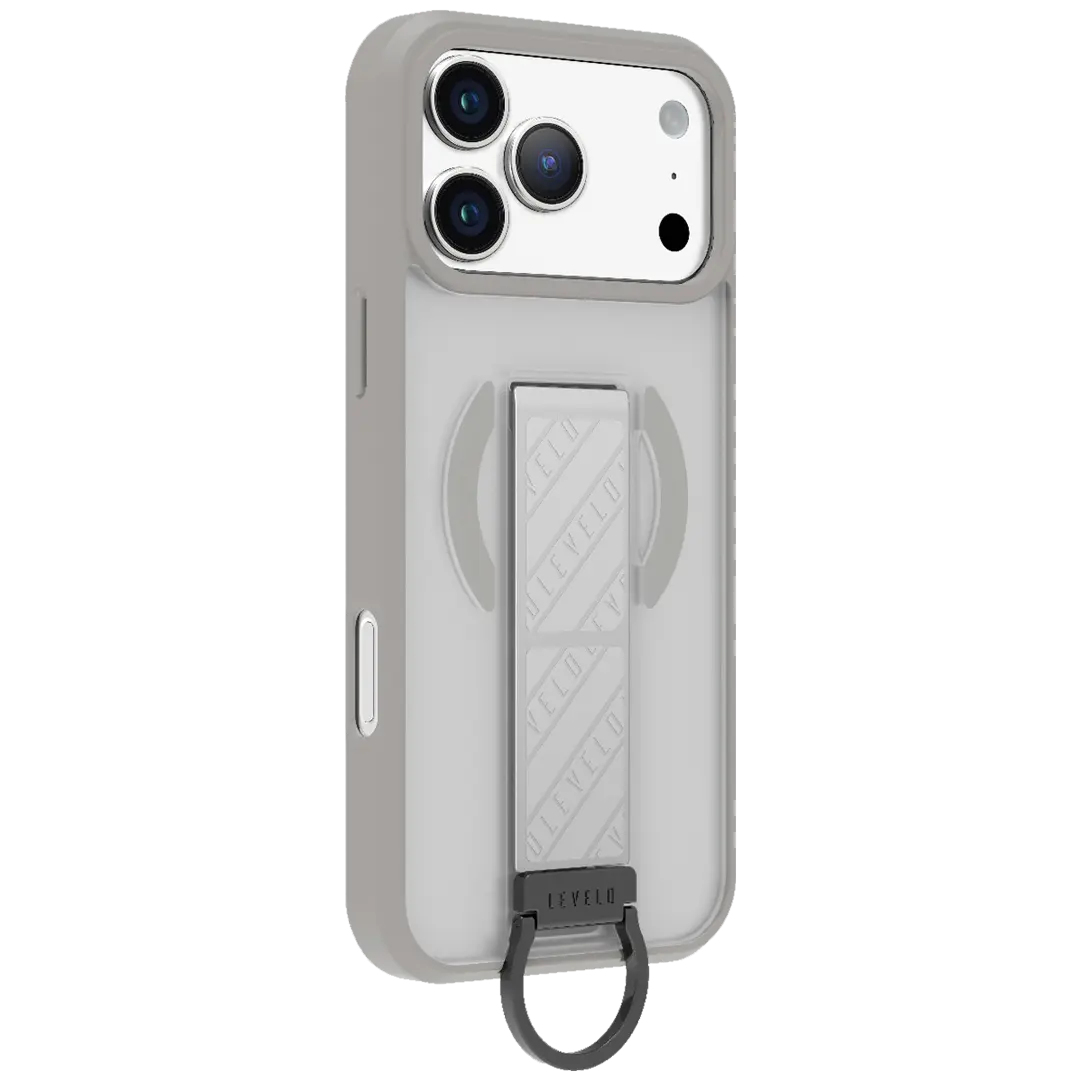 Levelo Morphix Clara Grip Case for 17 Pro Max Silver - Image 2