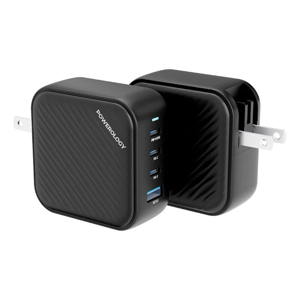 Powerology 100W Triple PD GaN Charger - Black - Image 3