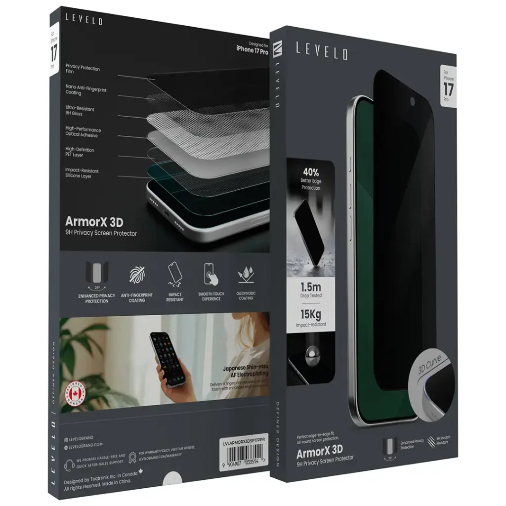Levelo ArmorX 3D Screen Protector iPhone 17 Pro - Image 3