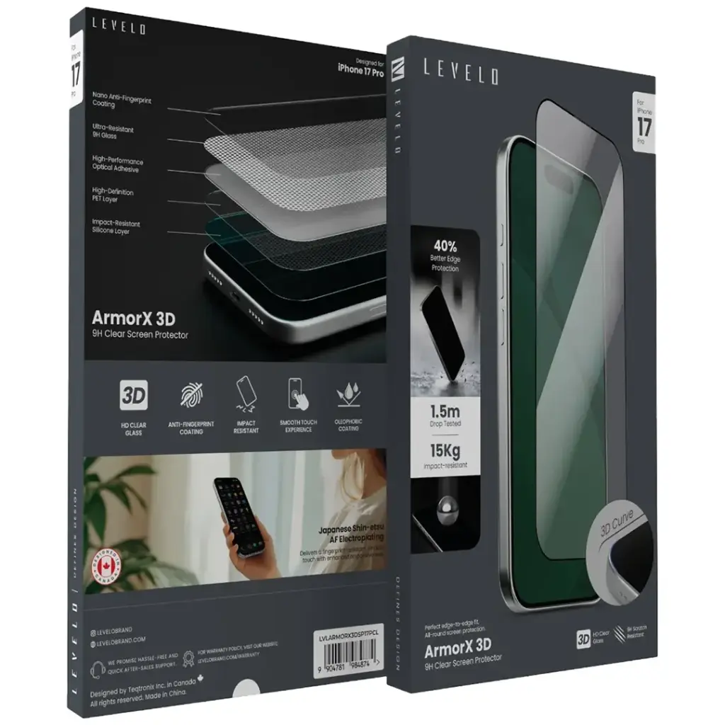 Levelo ArmorX 3D Screen Protector iPhone 17 Pro - Image 4